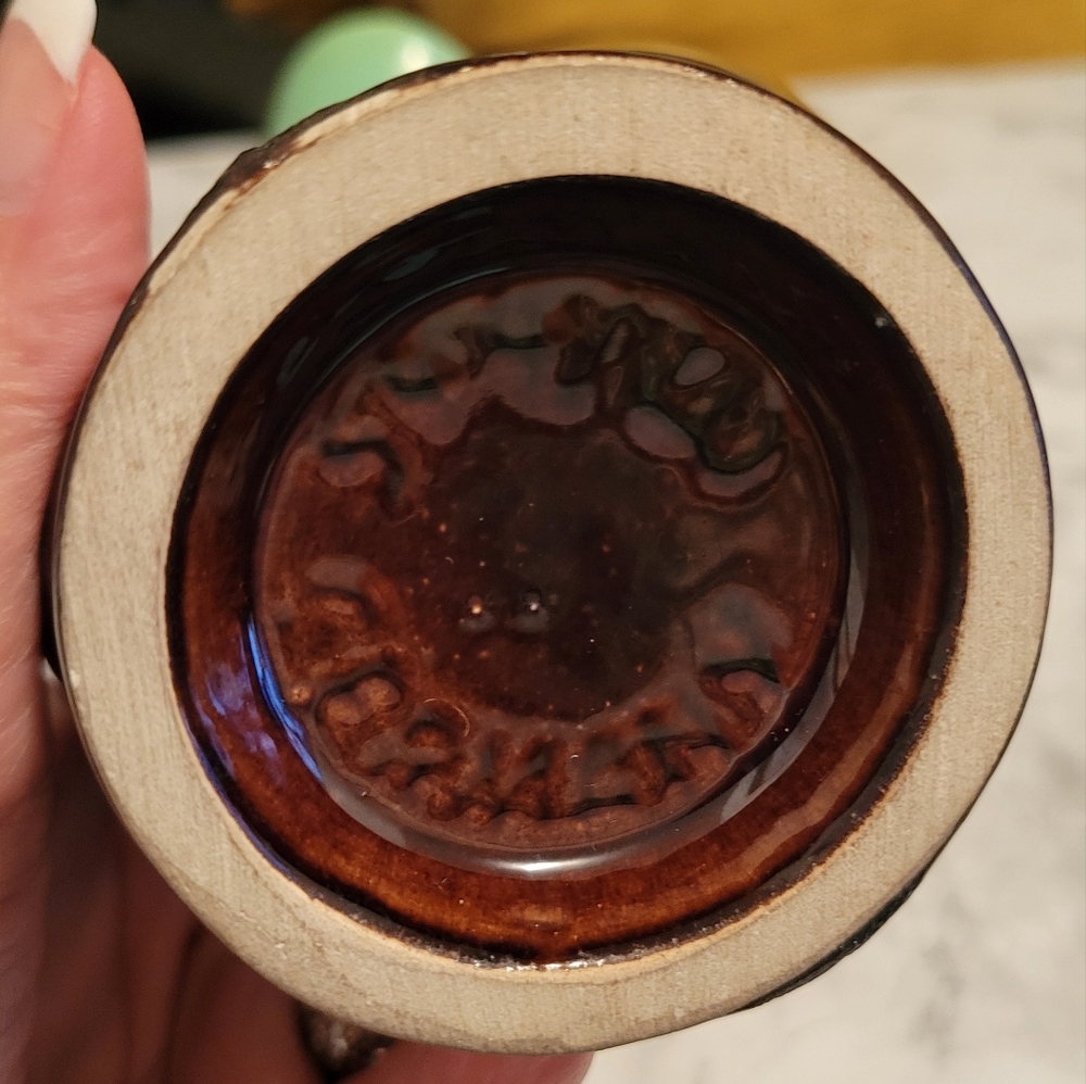 1950's BAY KERAMIK DRIP GLAZE MCM DOUBLE STEM VASE - Picture 6 of 6